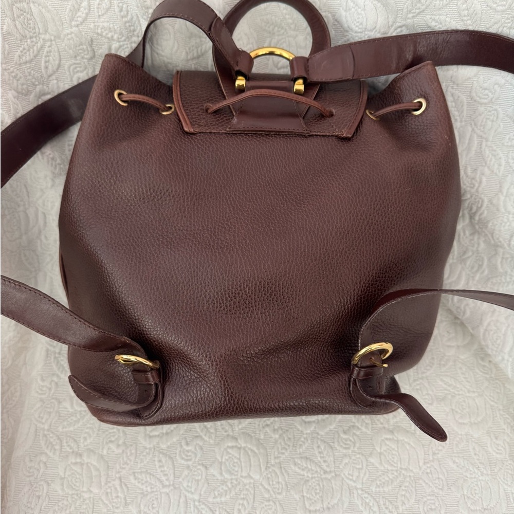 Mark Cross Vintage Dark brown leather backpack